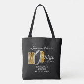 Tote Bag Mob Wife & Cocktails Black Bach Bachelorette Party (Dos)