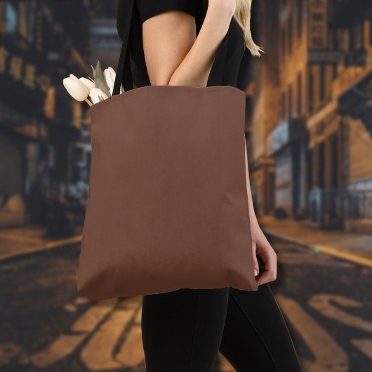 Tote Bag Mocha Brown couleur solide | Classique | Élégant