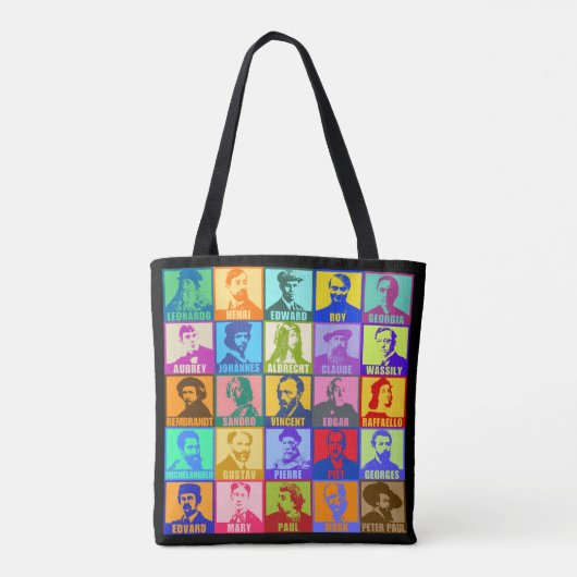 Tote Bag Mod Pop Art Artistes Fourre-tout (Dos)