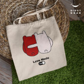Tote Bag Mode Amour sur l'ours mignon Couple Valentine's