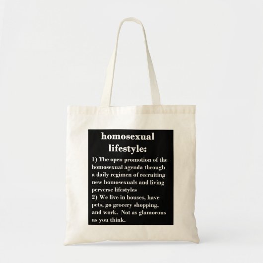 Tote Bag Mode de vie homosexuel (Devant)