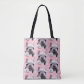 Tote Bag Mode DJ activé : Chien bouledogue français cool av (Devant)