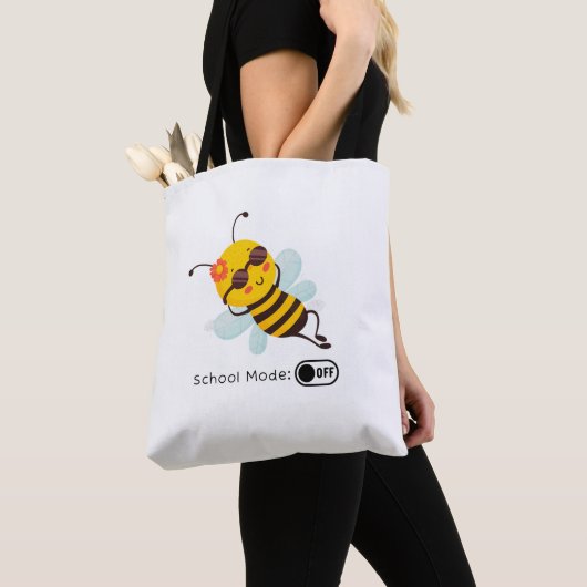 Tote Bag "Mode école : OFF - Chillin' Bee" (De près)