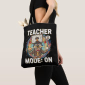 Tote Bag Mode Enseignant : ACTIVÉ – Dessin de chouette prof (De près)
