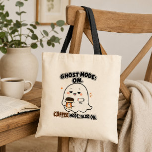 Tote Bag Mode Fantôme Activé Mode Café Aussi Activé Introve