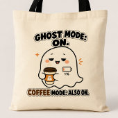 Tote Bag Mode Fantôme Activé Mode Café Aussi Activé Introve