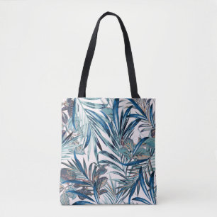 Tote Bag Mode florale vintage tropical motif avec palme