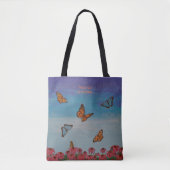 Tote Bag Mode Fourre-tout "de champ de papillon" (Devant)