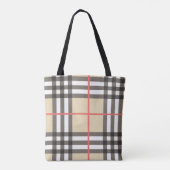 Tote Bag Mode géométrique écossaise motif (Dos)