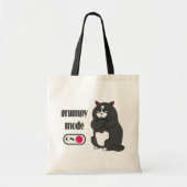 Tote Bag Mode grumeux sur drôle de gros chat (Devant)