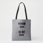 Tote Bag Mode Migraine – Ne pas déranger (Devant)