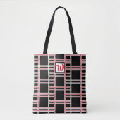 Tote Bag Modèle blanc rouge rouge rectangle (Devant)