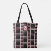 Tote Bag Modèle blanc rouge rouge rectangle (Dos)