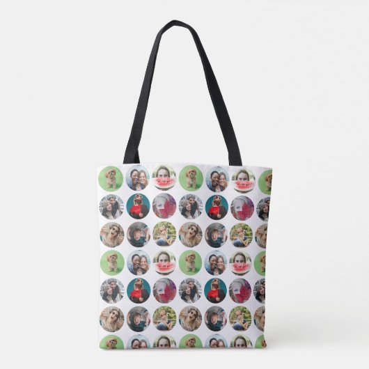 Tote Bag Modèle de Circulaire Multi Photo de Keepsaké moder (Dos)