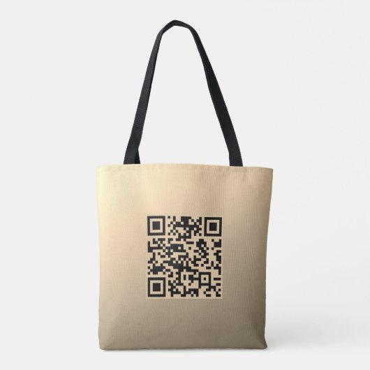 Tote Bag Modèle de code QR immédiatement modifiable | Or Fa (Dos)