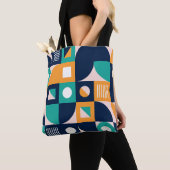 Tote Bag Modèle de composition de couleur géométrique avec  (De près)