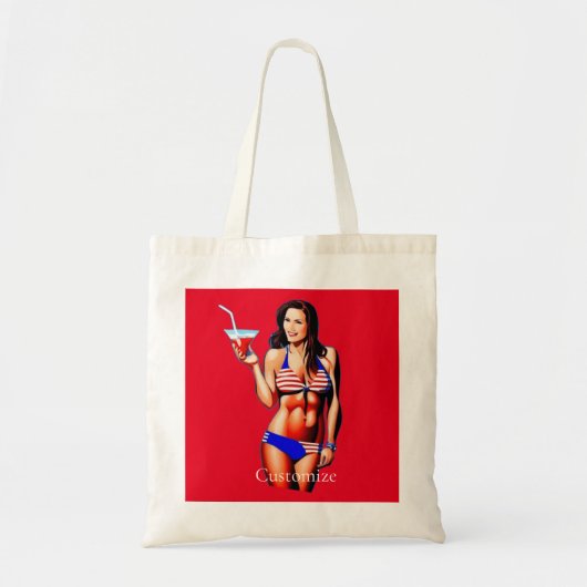 Tote Bag Modèle de conditionnement physique en bikini patri (Devant)