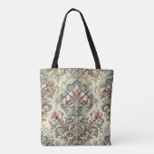 Tote Bag Modèle de Damas Floral victorien (Dos)