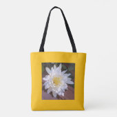 Tote Bag modèle de fleur chrysanthème naturel blanc (Dos)