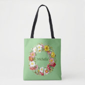 Tote Bag Modèle de germes floraux au printemps (Devant)