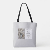 Tote Bag Modèle de logo de fleuriste côtier éditable (Dos)