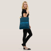 Tote Bag Modèle de nom commercial moderne en gras | Bleu (Sur le modèle)