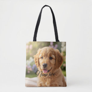 Tote Bag Modèle de photo simple et minimal de nom d'animal