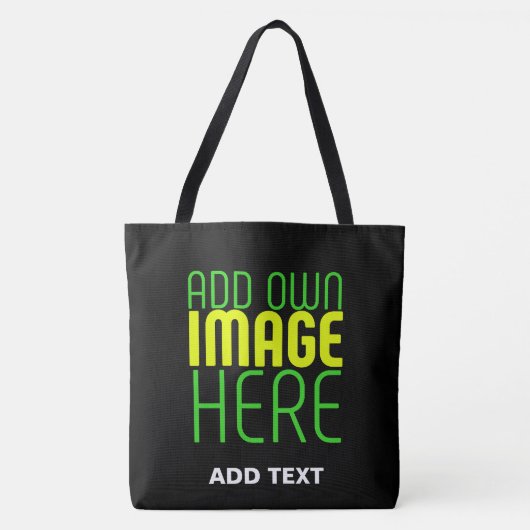 TOTE BAG MODÈLE DE TEXTE D'IMAGE NOIRE SIMPLE ET MODERNE (Devant)
