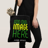 TOTE BAG MODÈLE DE TEXTE D'IMAGE NOIRE SIMPLE ET MODERNE (De près)