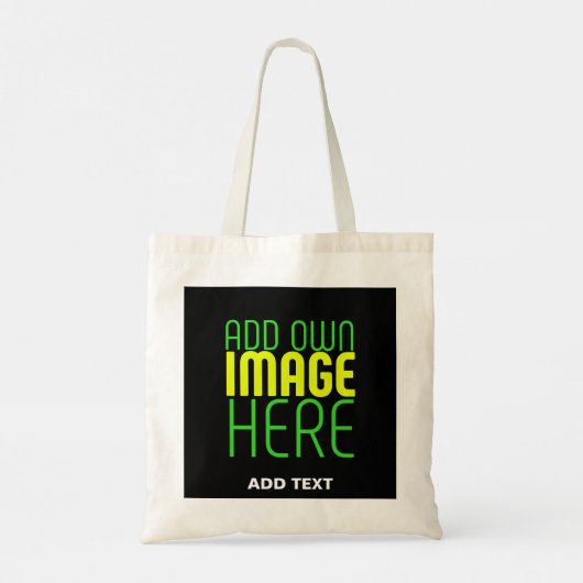 TOTE BAG MODÈLE DE TEXTE D'IMAGE NOIRE SIMPLE ET MODERNE (Dos)