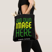 TOTE BAG MODÈLE DE TEXTE D'IMAGE NOIRE SIMPLE ET MODERNE (De près)