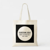 Tote Bag Modèle de texte personnalisable simple gras (Dos)