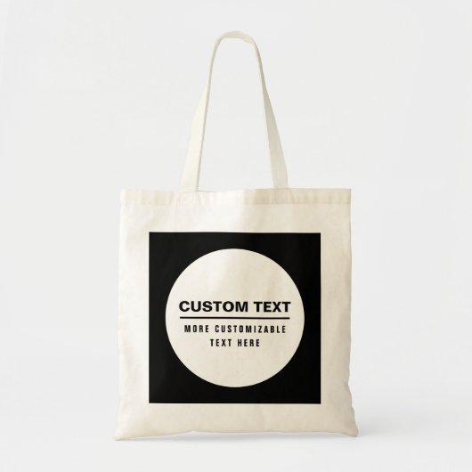 Tote Bag Modèle de texte personnalisable simple gras (Devant)