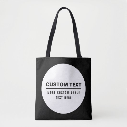 Tote Bag Modèle de texte personnalisable simple gras (Devant)