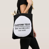 Tote Bag Modèle de texte personnalisable simple gras (De près)
