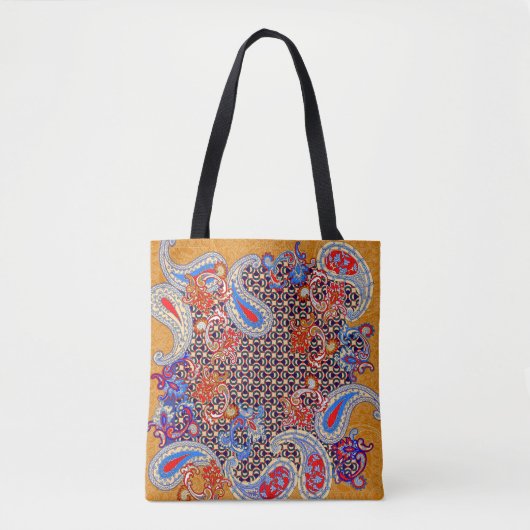 Tote Bag Modèle d'écharpe multicolore Paisley (Devant)