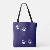 Tote Bag Modèle Empreintes de pattes de chien (Dos)
