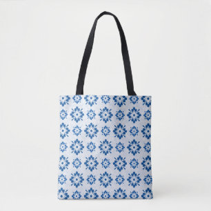 Tote Bag Modèle floral bleu
