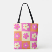 Tote Bag Modèle floral BOHO coloré rétro (Dos)