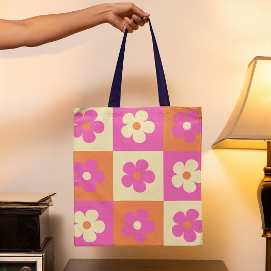 Tote Bag Modèle floral BOHO coloré rétro