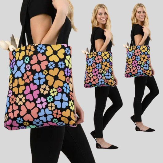 Tote Bag Modèle floral coloré
