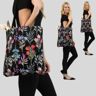 Tote Bag Modèle floral coloré