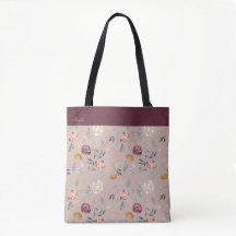 Modèle floral de nom personnalisé