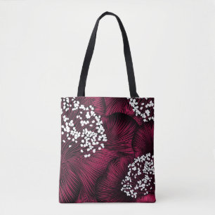 Tote Bag Modèle floral dessiné à la main avec fleurs de