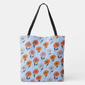 Tote Bag Modèle floral dynamique (Dos)