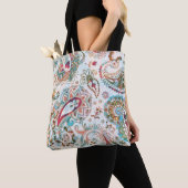 Tote Bag Modèle floral ethnique jacobéen (De près)