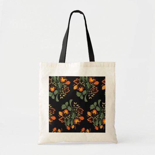 Tote Bag Modèle floral folklorique ukrainien. Ukraine (Devant)