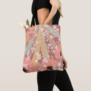 Tote Bag Modèle floral japonais Kimono