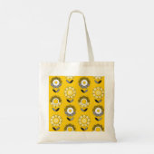 Tote Bag Modèle floral jaune simple (Dos)