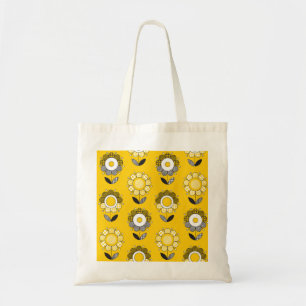 Tote Bag Modèle floral jaune simple